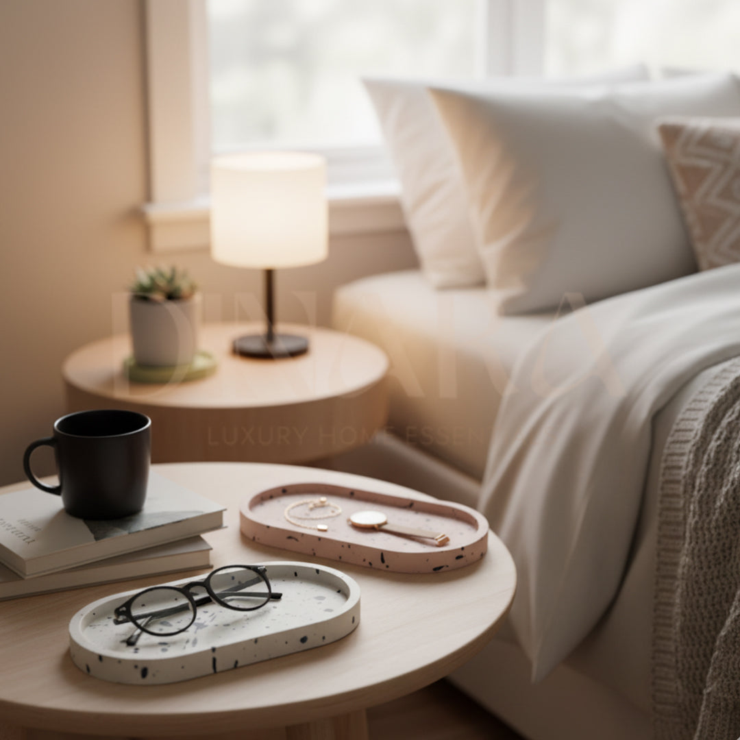 oval tray (black splash)