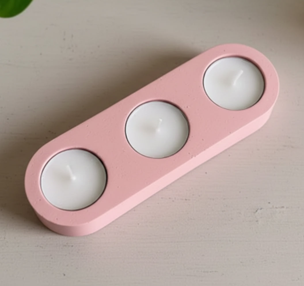 3-Hole Tea Light Candle Holder