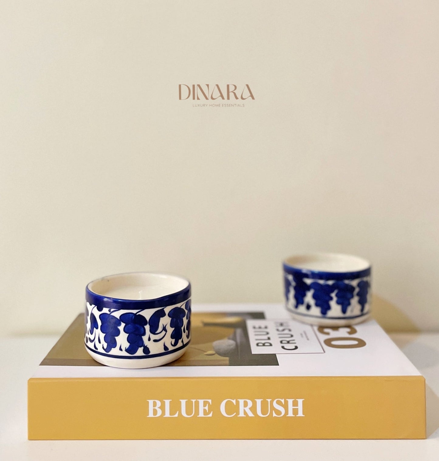 Blue Pottery Scented Candle