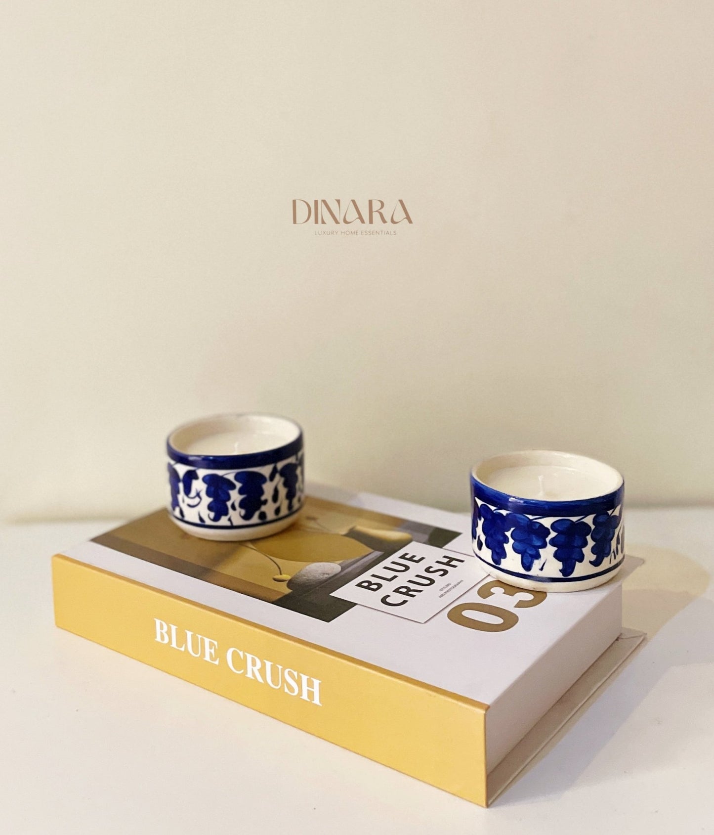 Blue Pottery Scented Candle