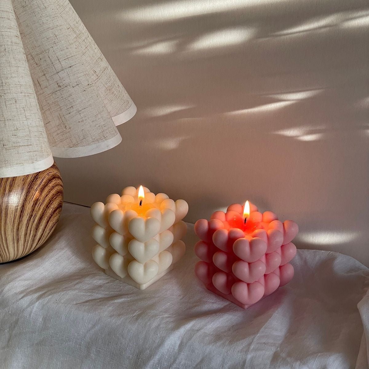 Heart Bubble Candle