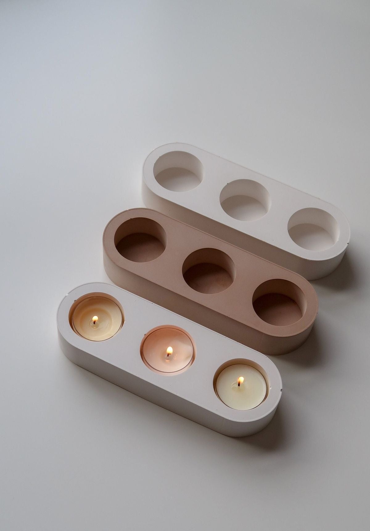 3 - Hole Tea Light Candle Holder