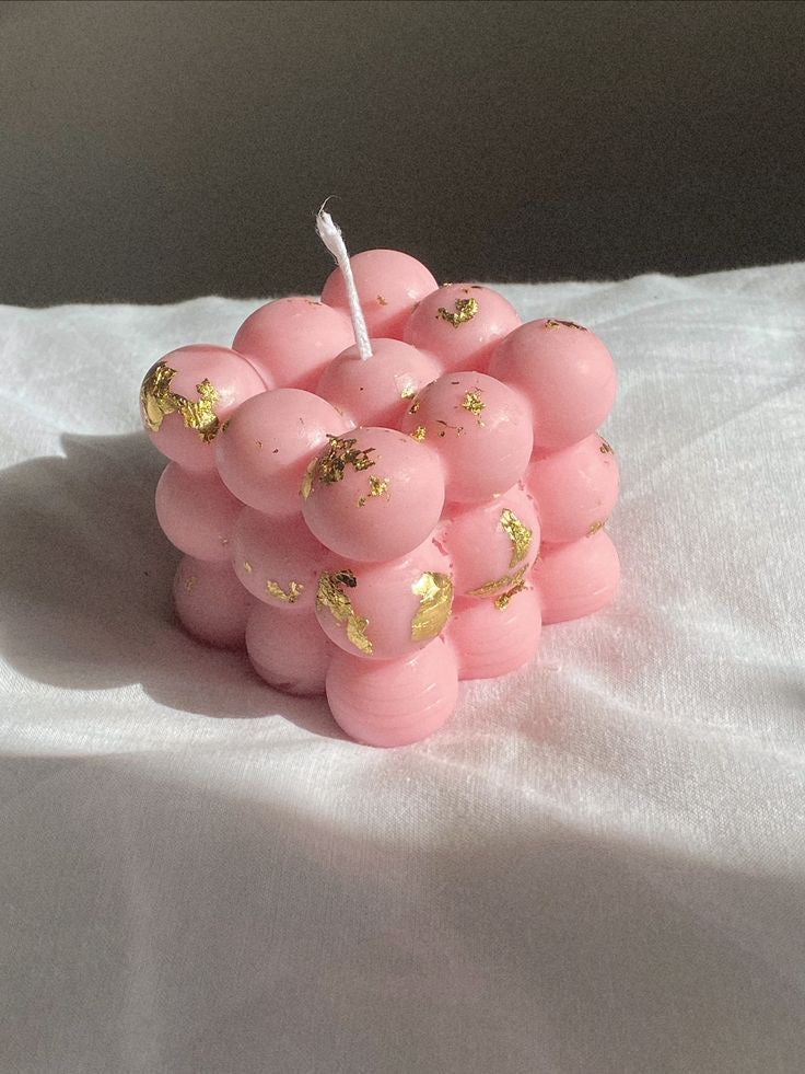 Gold Foiled bubble candle (big)