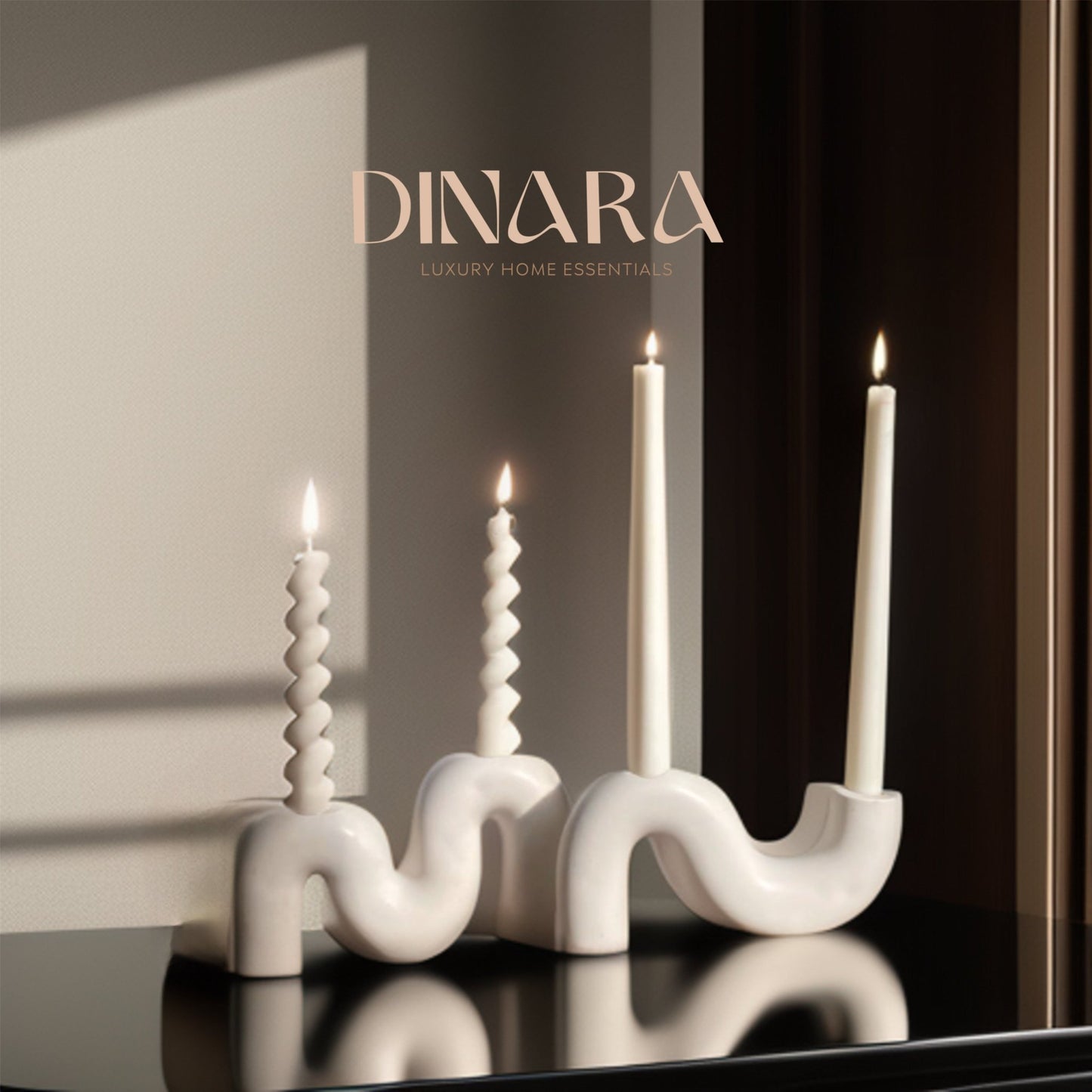Candle holders (with candles)