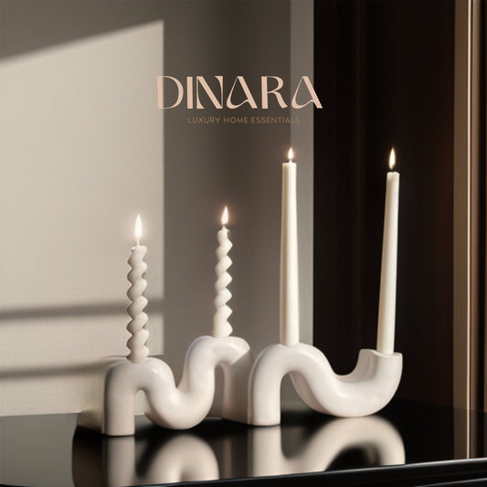 Candle holders (with candles)