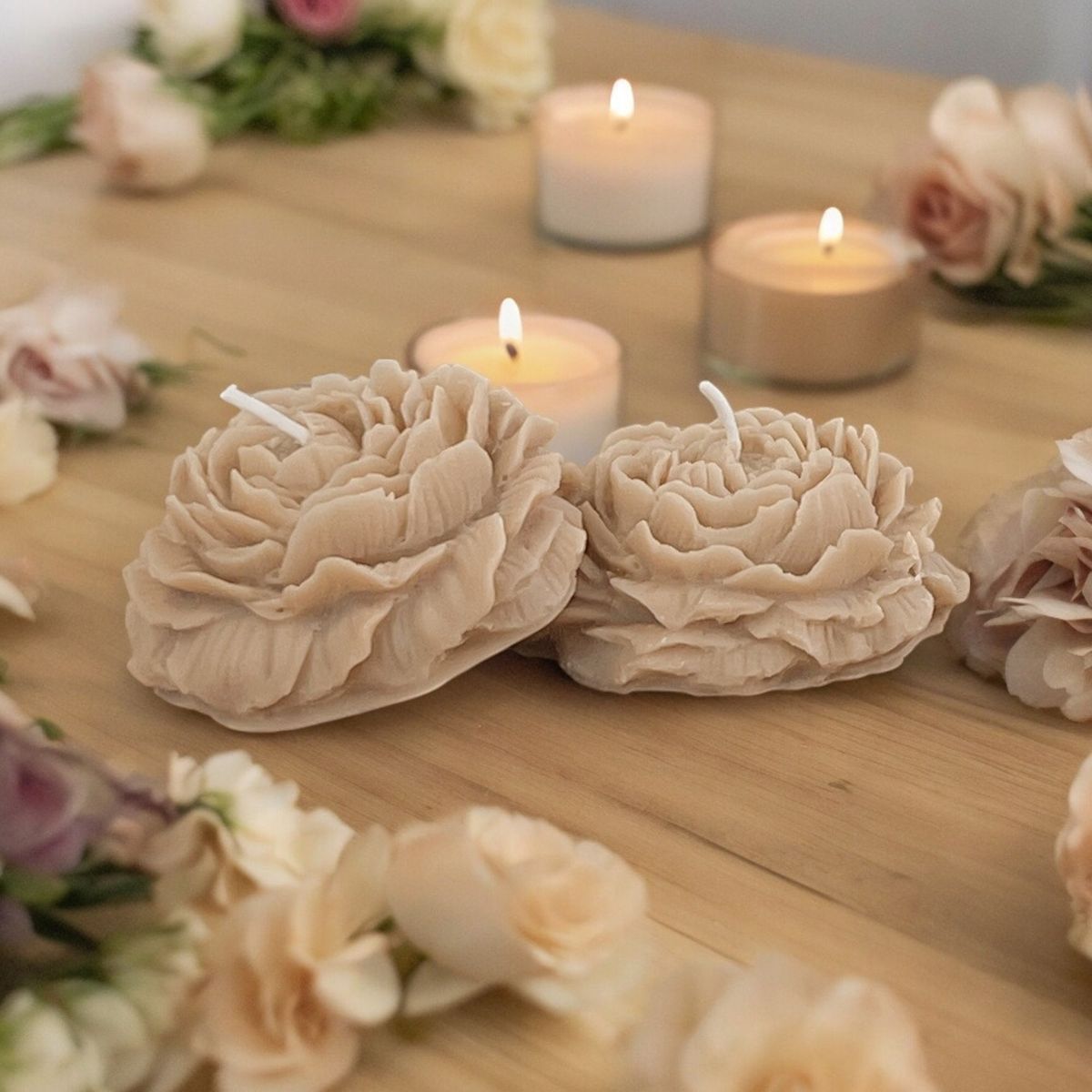 Peony Flower Candles