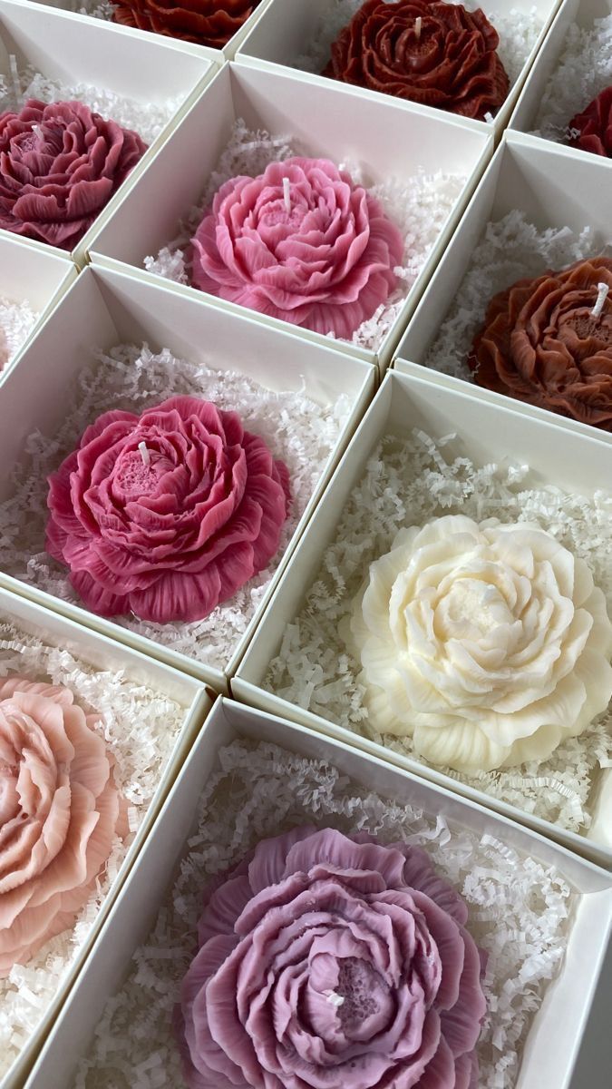 Peony Flower Candles