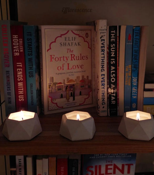 Hexagonal Concrete Candle