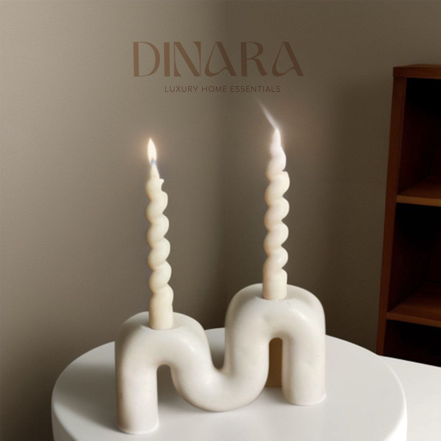 M - shape candle holder