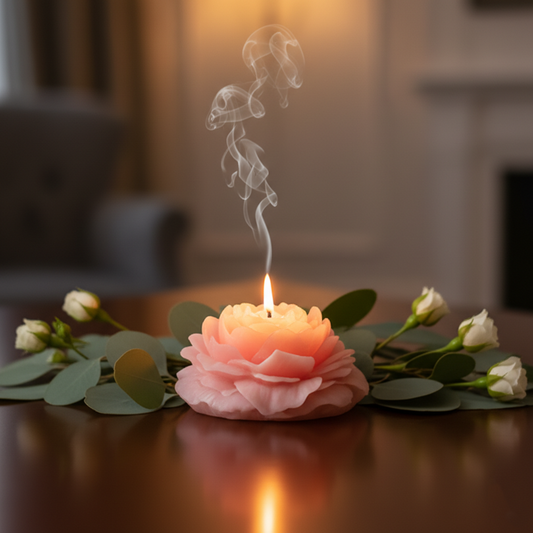 Peony Flower Candle