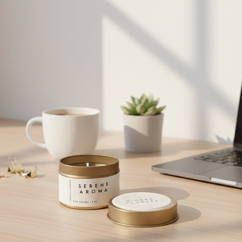 Serene Tin candles