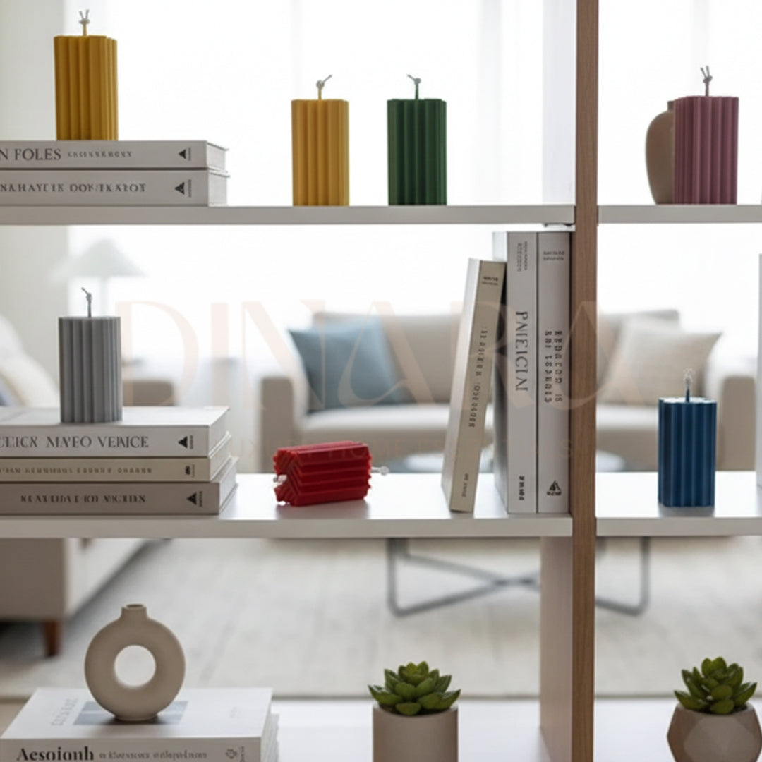 Stripped Pillar Candles
