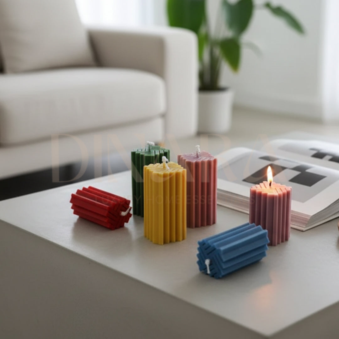 Stripped Pillar Candles