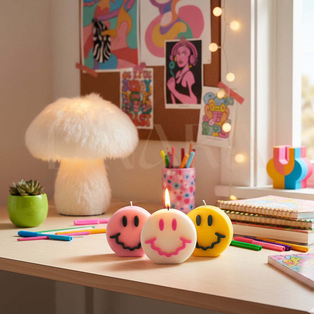 Smiley Face candle