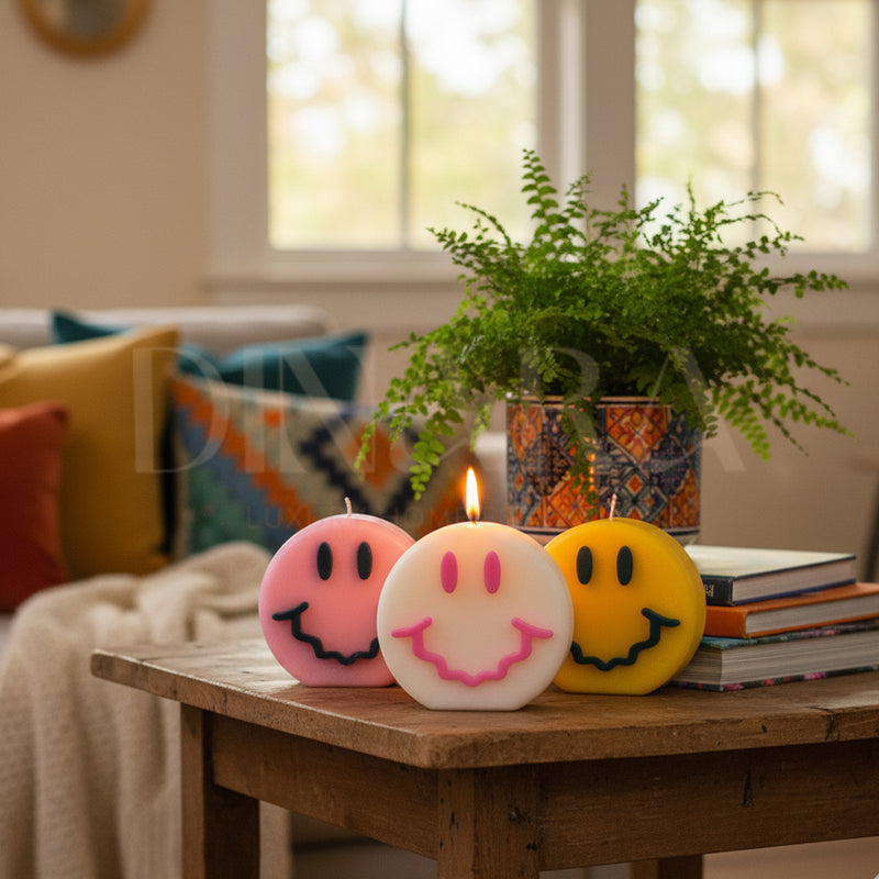 Smiley Face candle