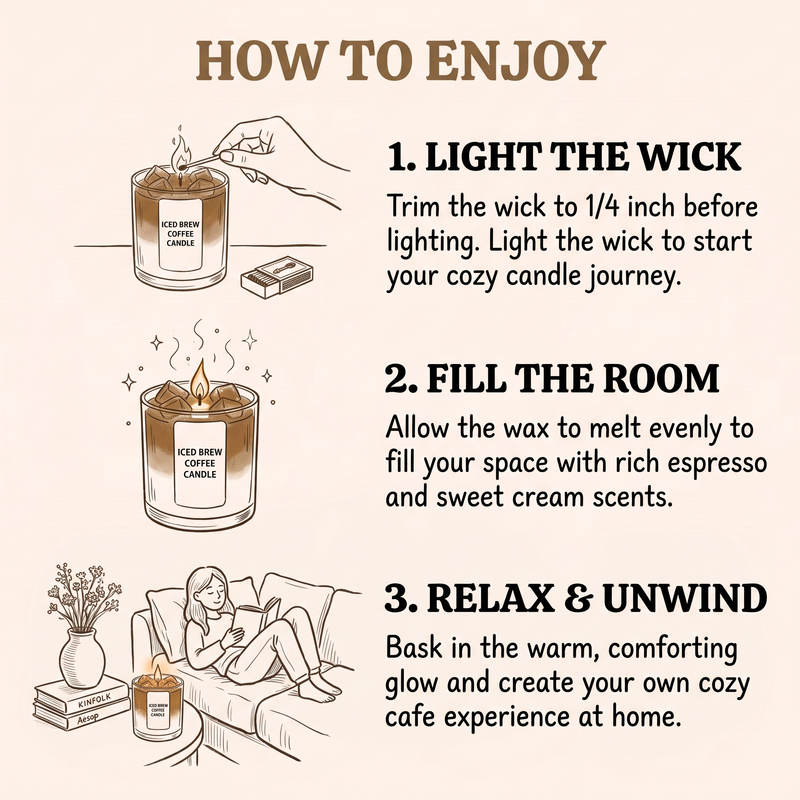 Iced brew coffee candle