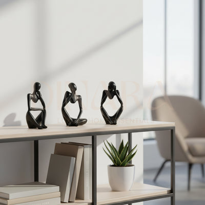 Abstract Thinker Statues (set of 3)