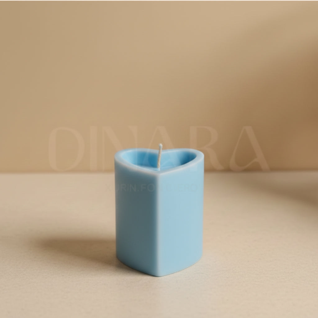 Heart Pillar Candle