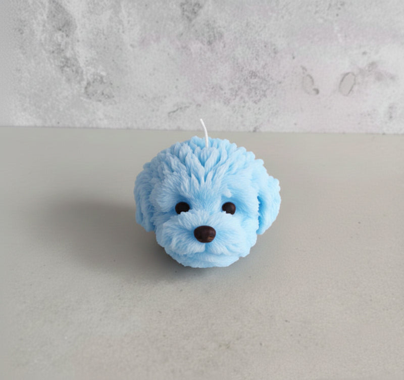 Bruno dog head candle