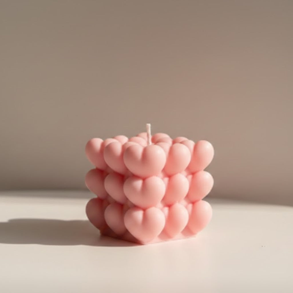 Heart Bubble Candle