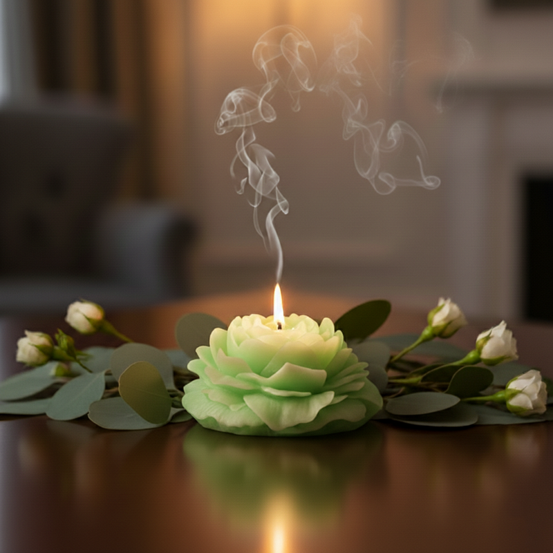 Peony Flower Candle
