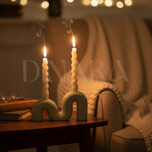M-shape candle holder