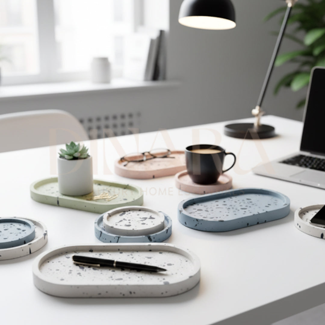 oval tray (black splash)