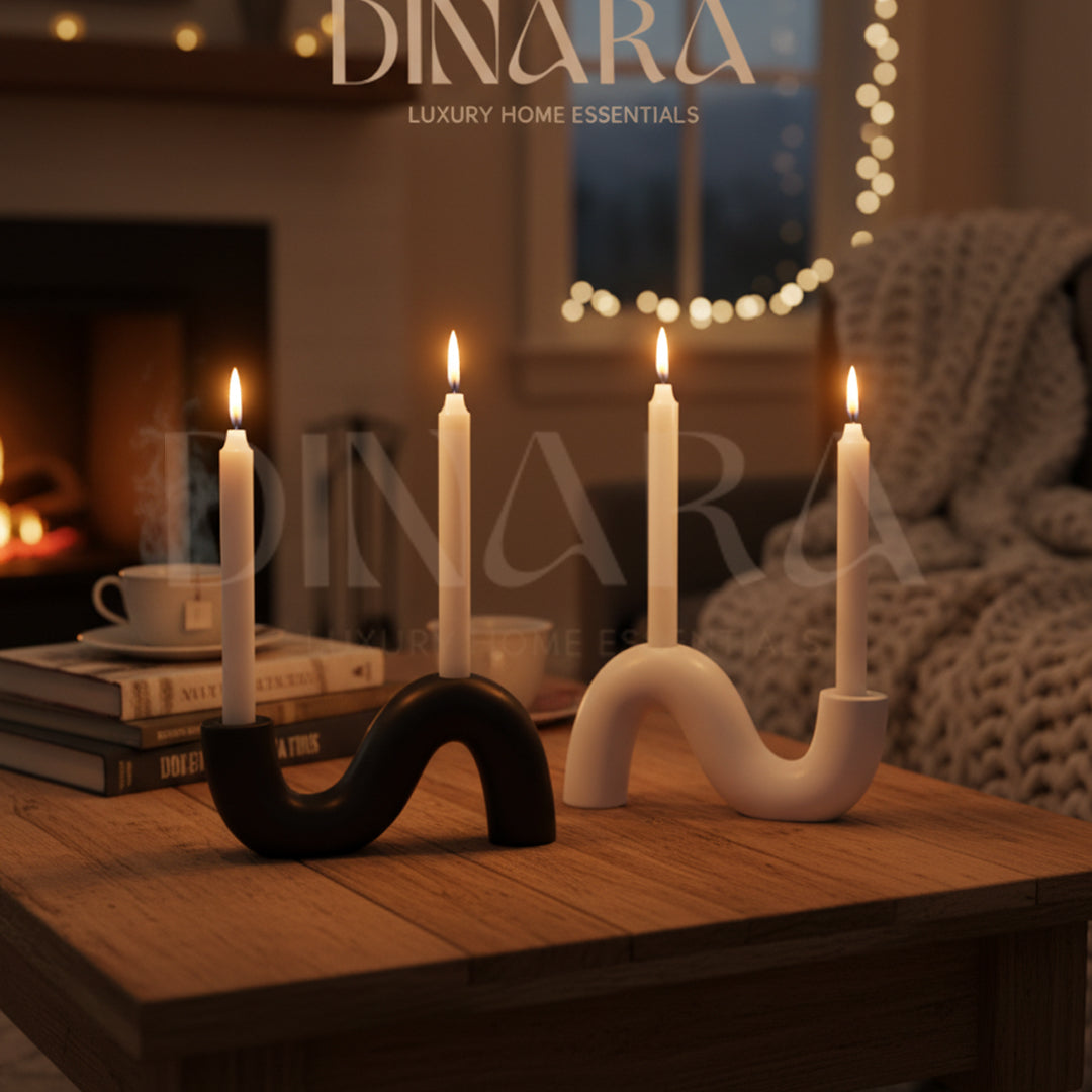 S-shape candle holder