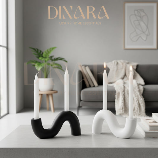 S-shape candle holder