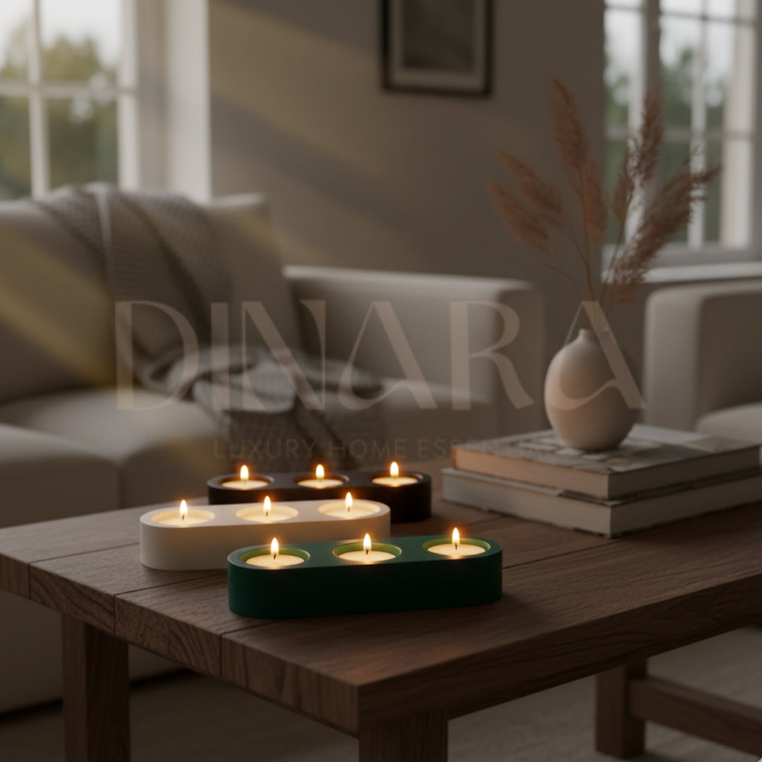 3-Hole Tea Light Candle Holder