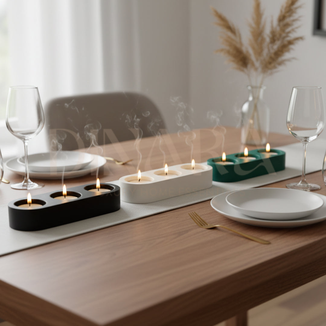 3-Hole Tea Light Candle Holder