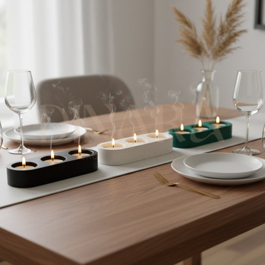 3-Hole Tea Light Candle Holder