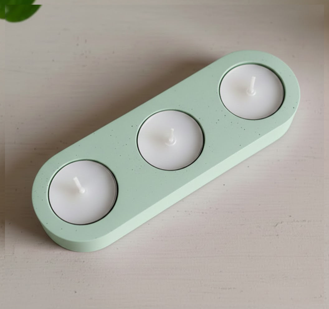 3-Hole Tea Light Candle Holder