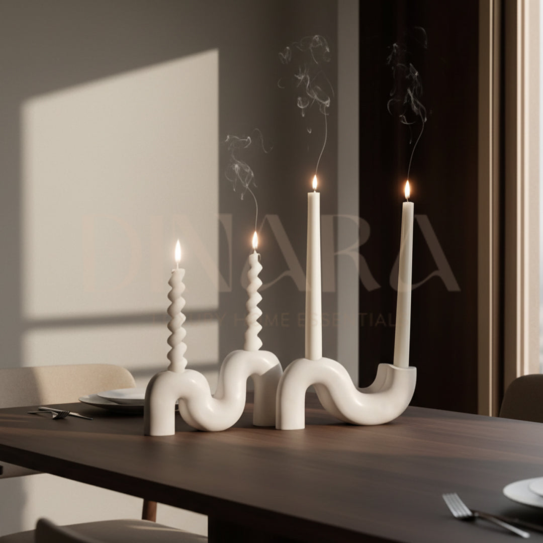 Candle holder Set of 2 (with candles)