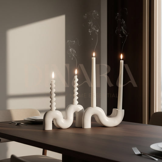 Candle holder Set of 2 (with candles)
