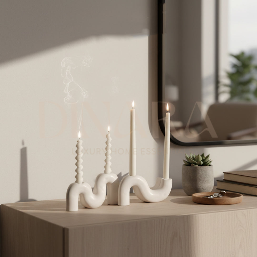Candle holder Set of 2 (with candles)