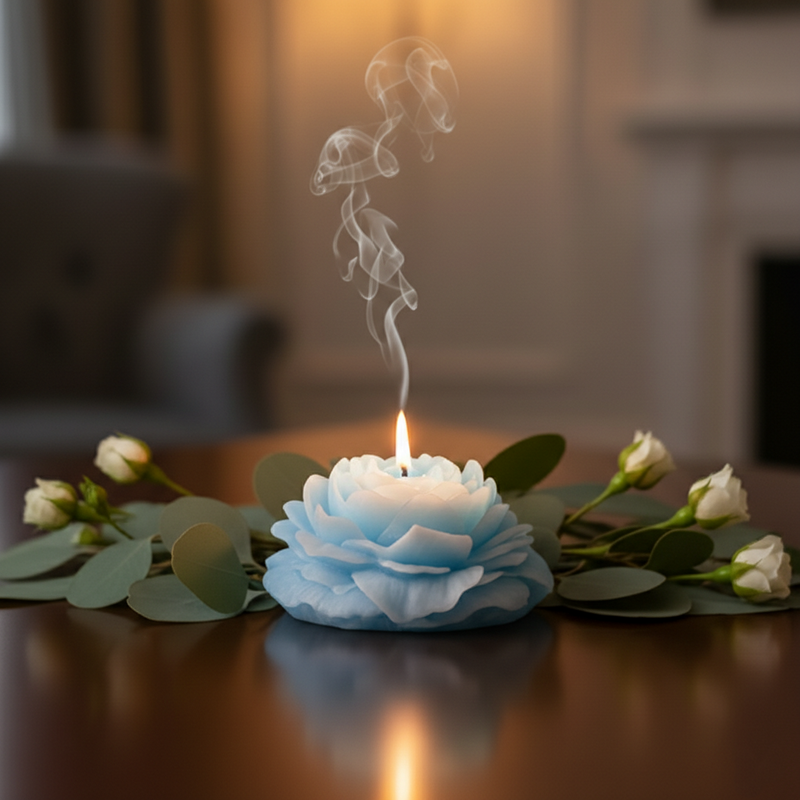 Peony Flower Candle