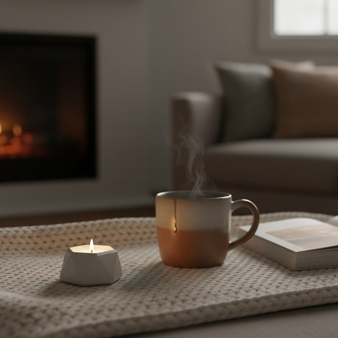 Hexagonal Concrete Candle