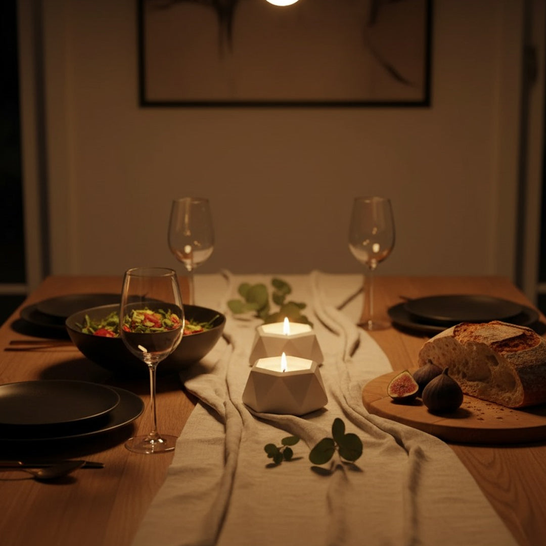 Hexagonal Concrete Candle