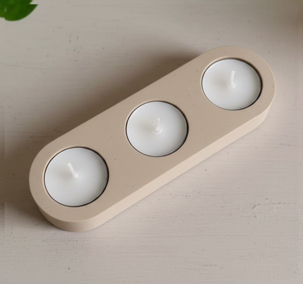 3-Hole Tea Light Candle Holder