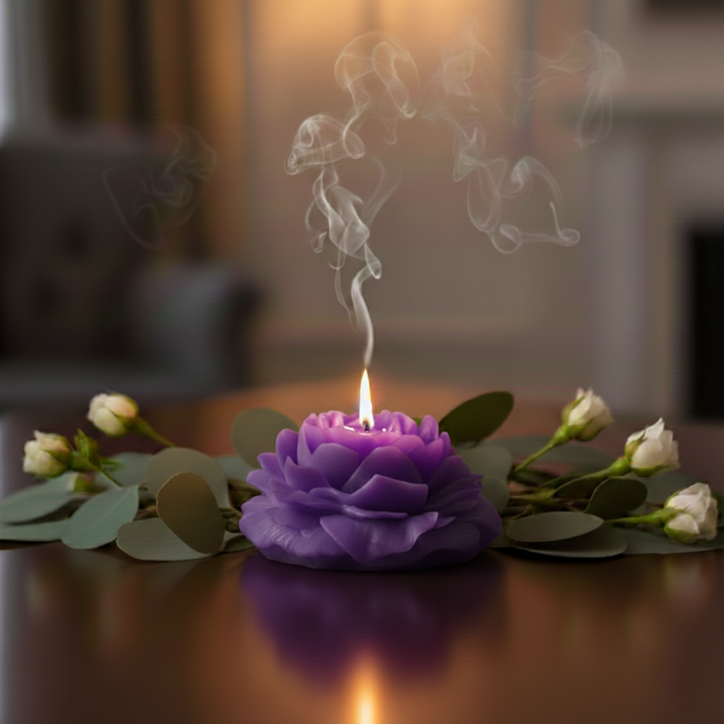 Peony Flower Candle