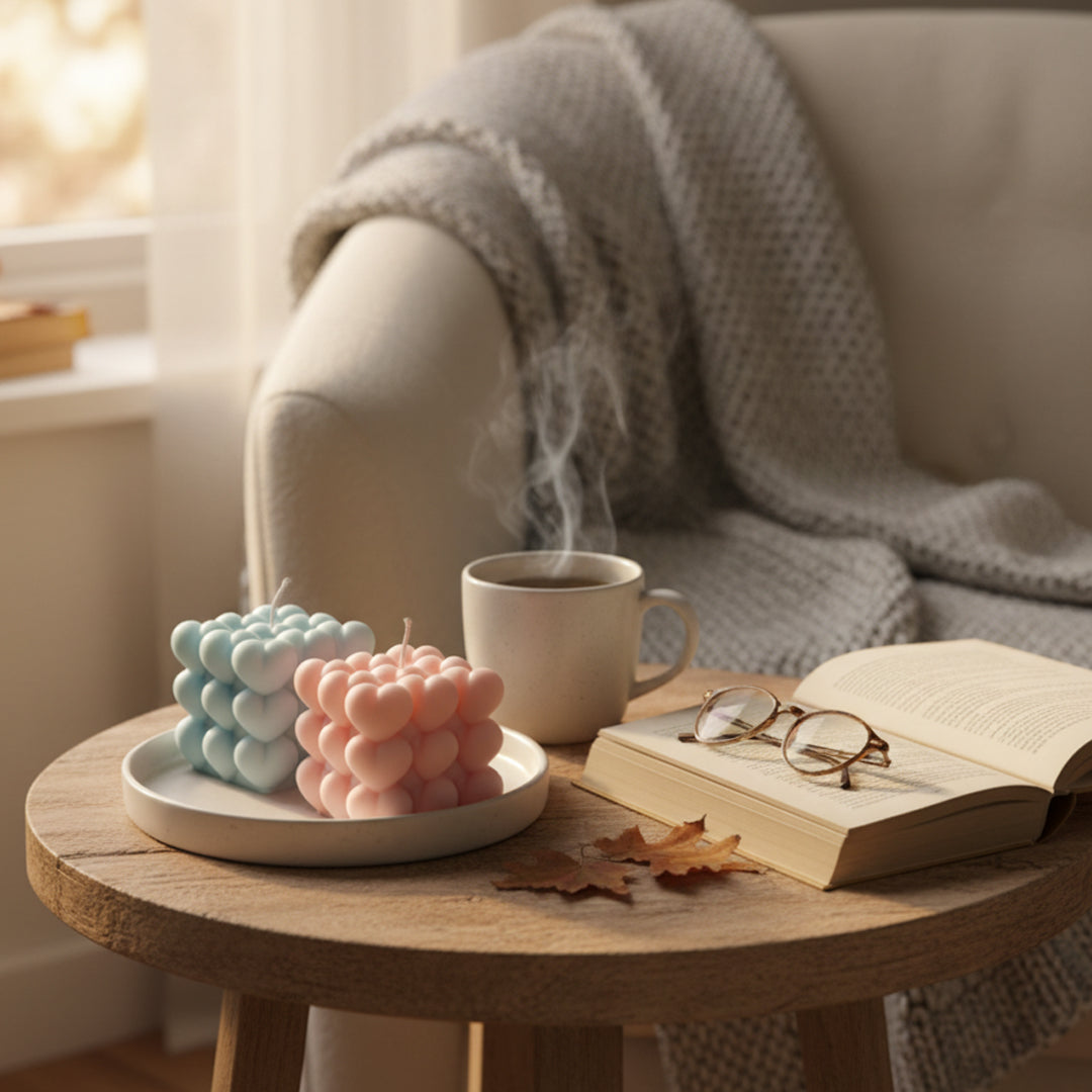 Heart Bubble Candle