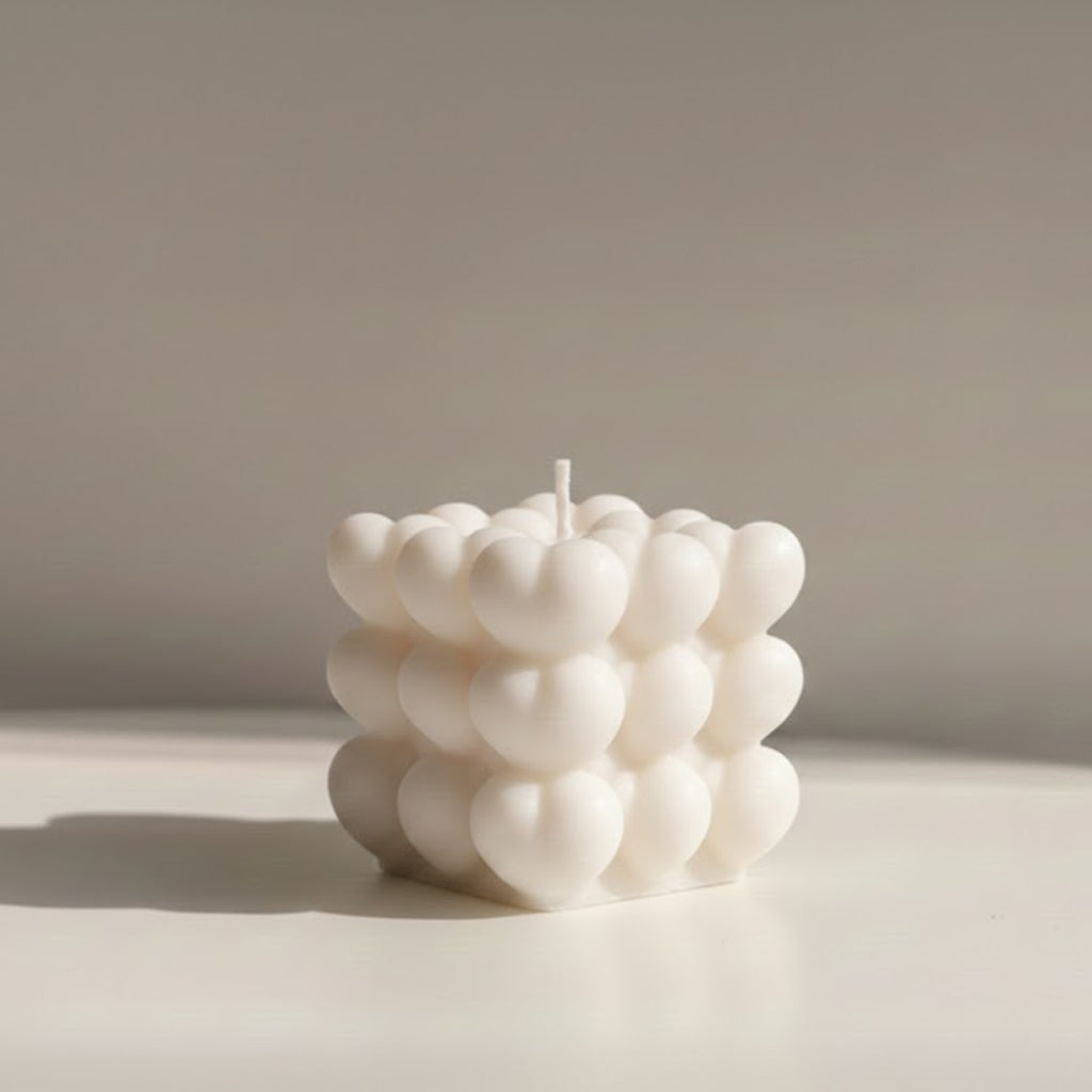 Heart Bubble Candle