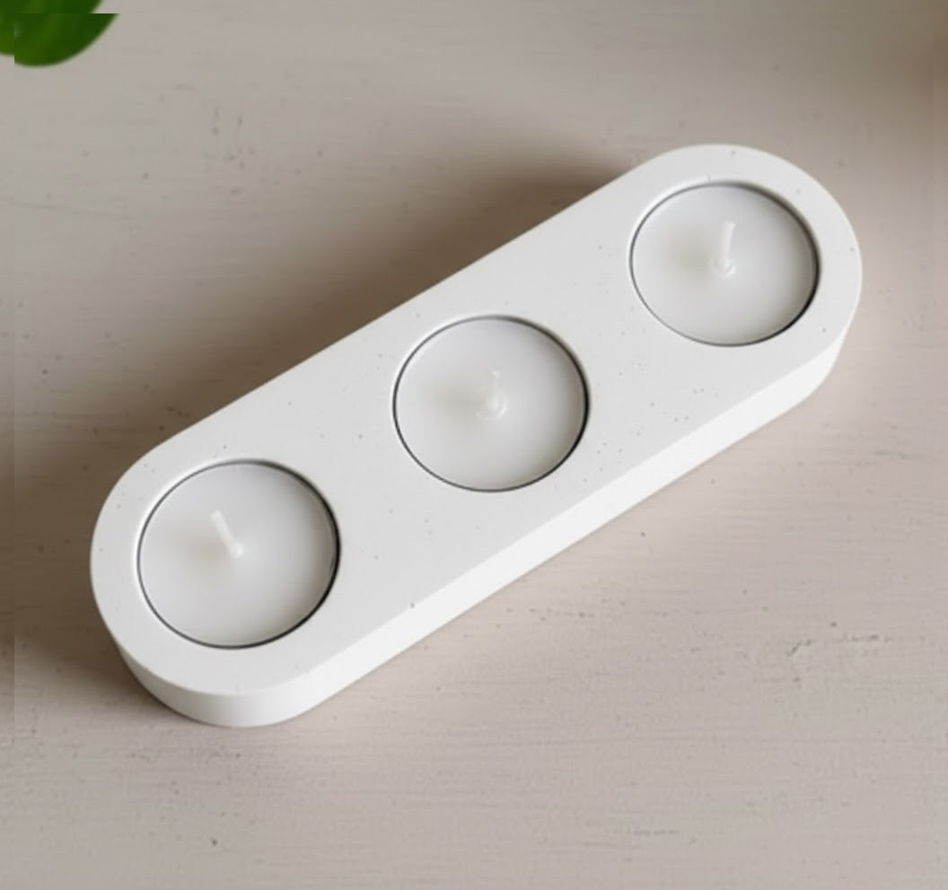 3-Hole Tea Light Candle Holder