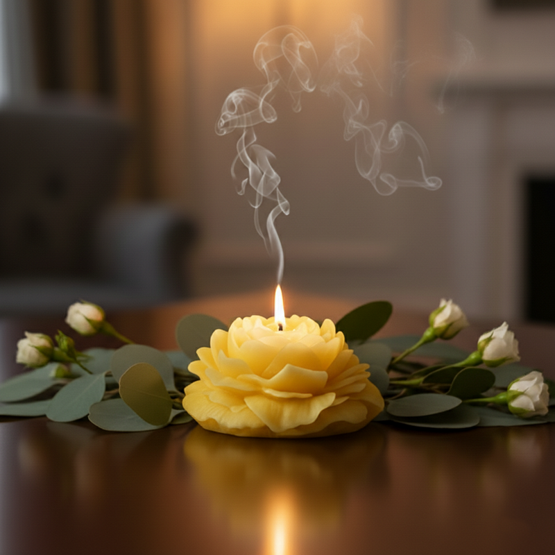 Peony Flower Candle