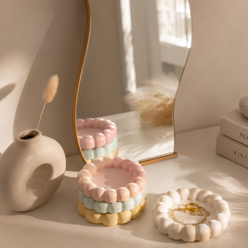 Bubble Tray Duo – Colorful Ceramic Pair