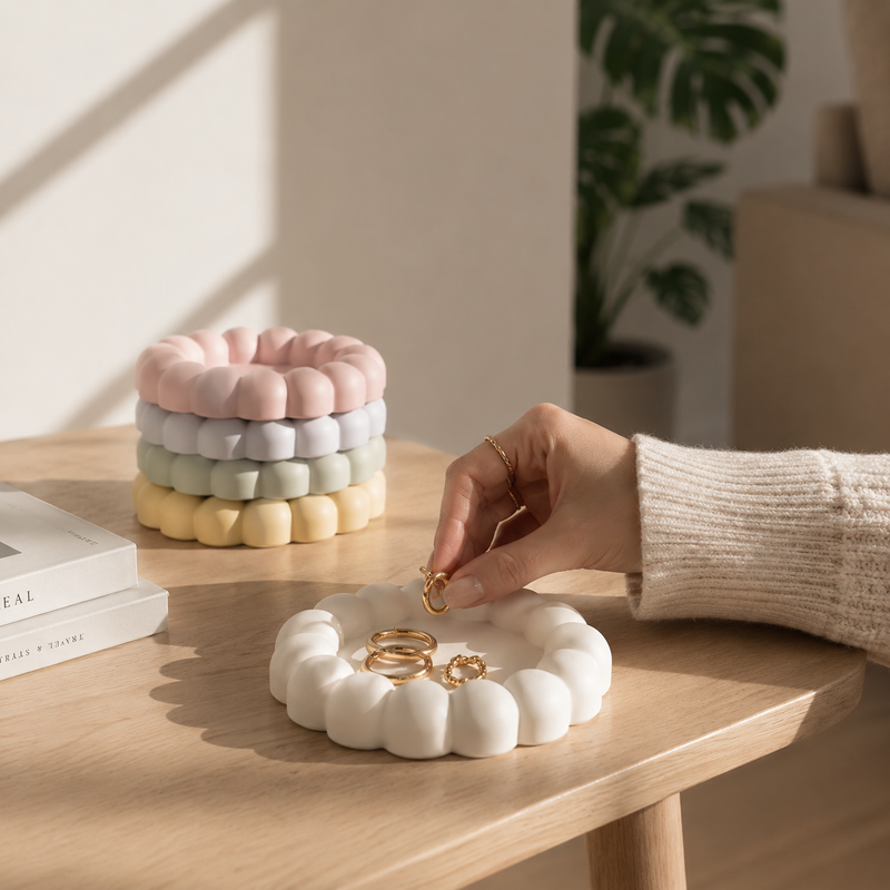 Bubble Tray Duo – Colorful Ceramic Pair