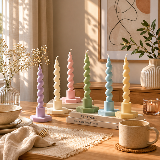 Spiral Moments Bundle – Candle & Holder Set