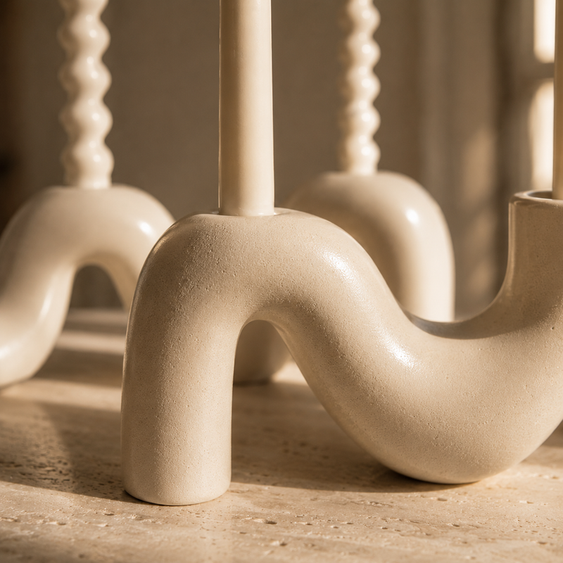 Candle Holder Set of 2  – with candles