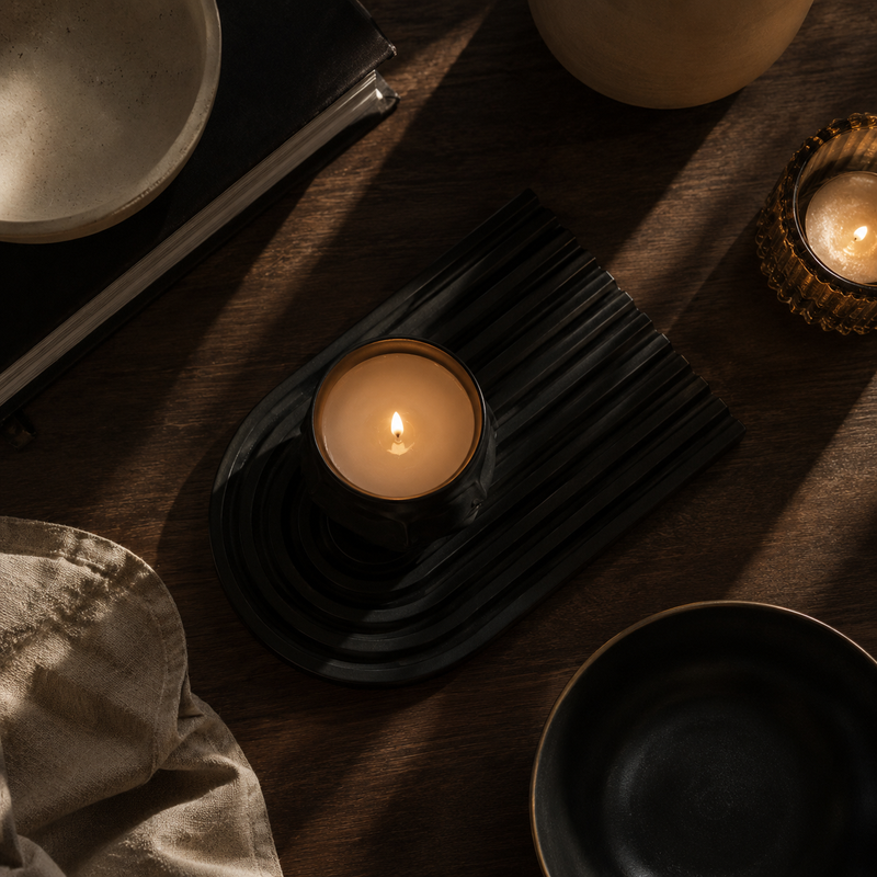 Pitch Black Minimalist Pair – 2-Piece Dark Set